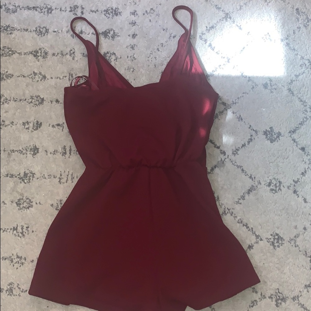 Maroon Romper - Picture 3 of 4